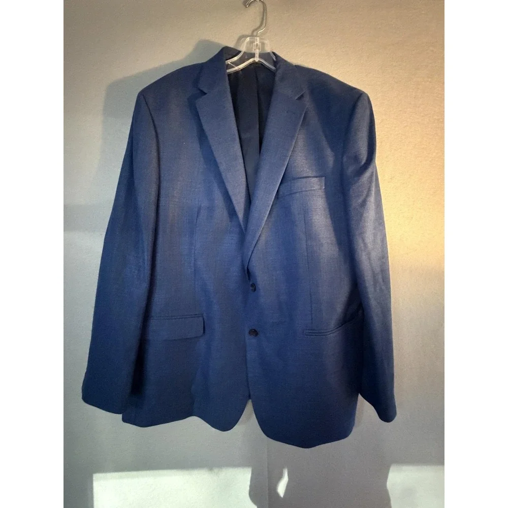 Chaps Blazer Sport Coat Mens 48 Cobalt Blue Lined Jacket Business Formal Wedding